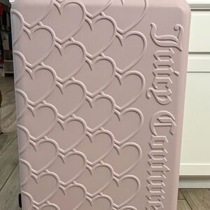 💖Juicy Couture Pink Blush Heart Embossed Luggage💖